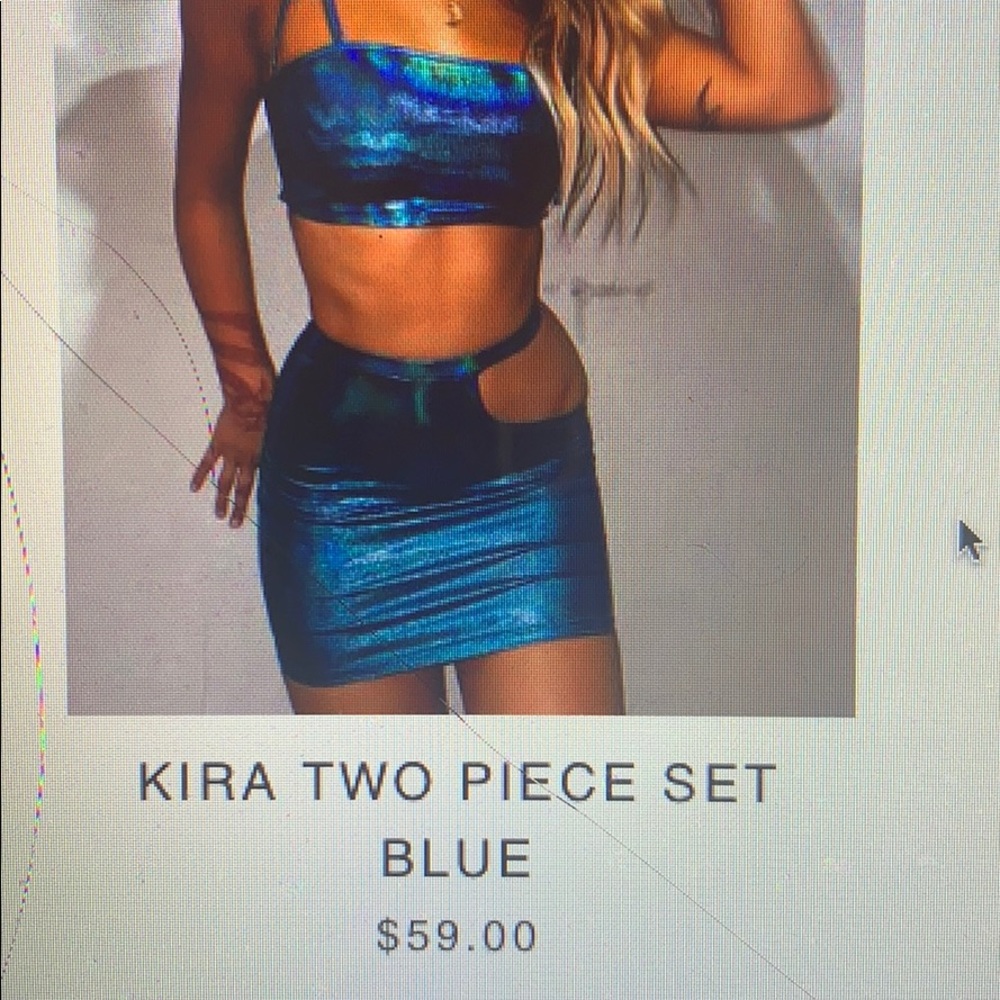 Two piece set blue- festival- brand new